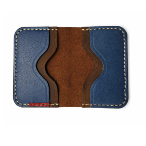 Atlas Blue Handmade Leather Card Holder